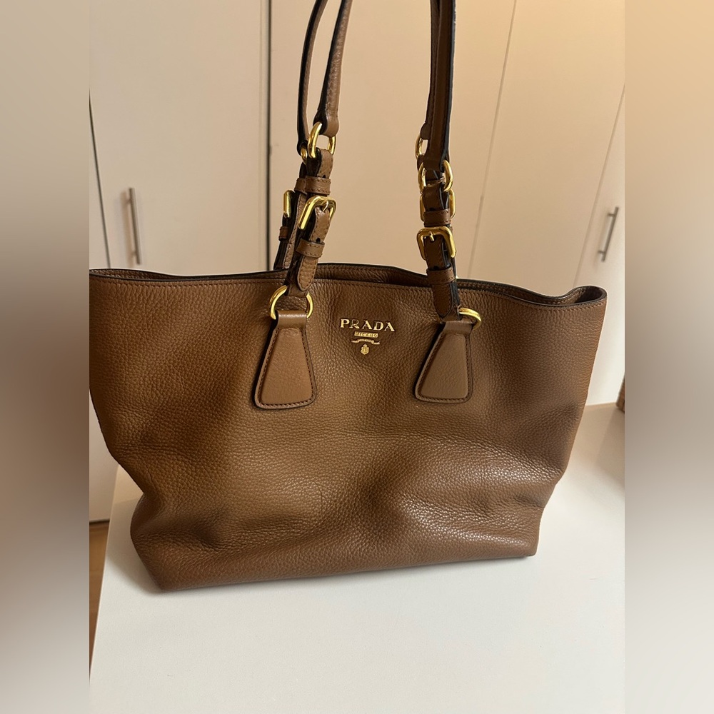 Prada Brown Leather Phenix Tote Bag
